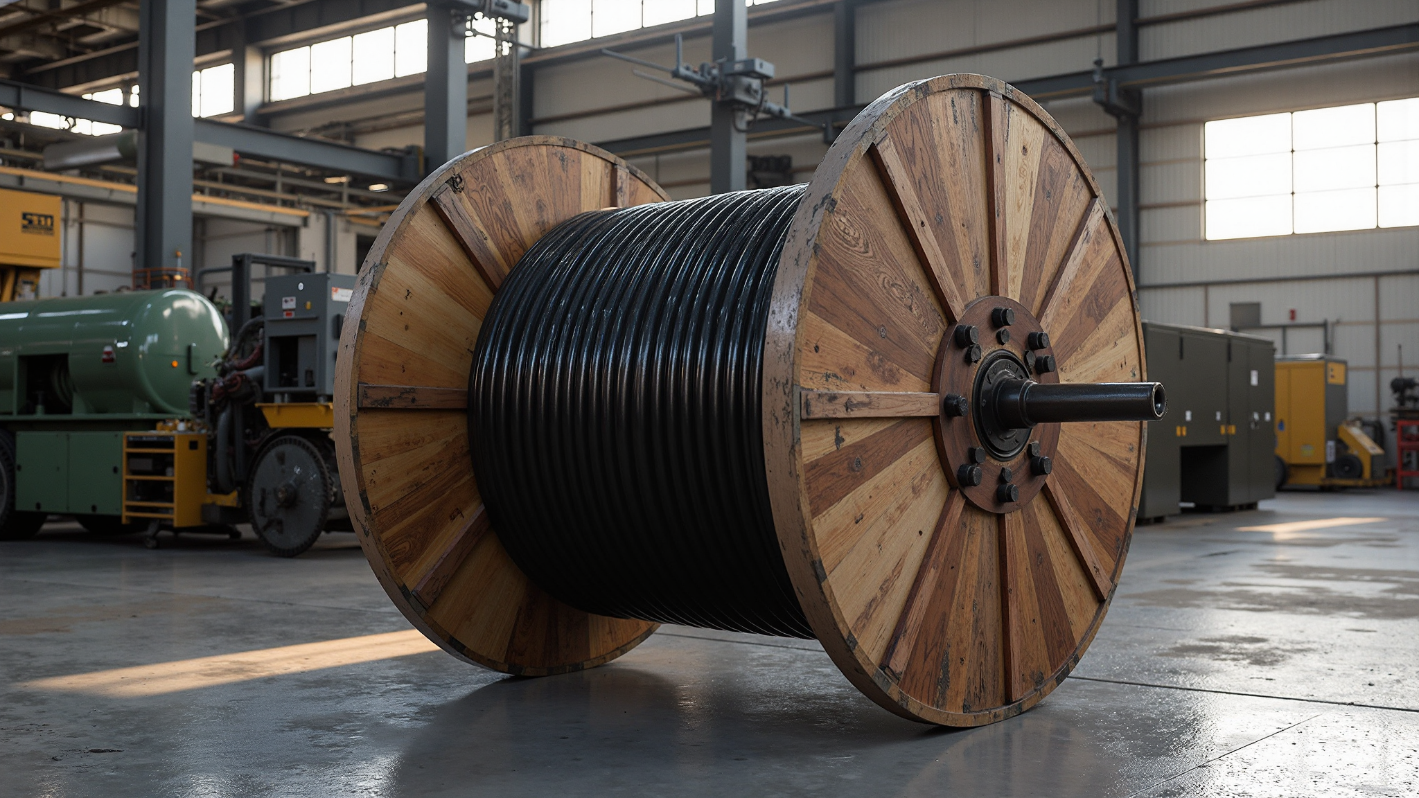 Cable machinery on the production floor